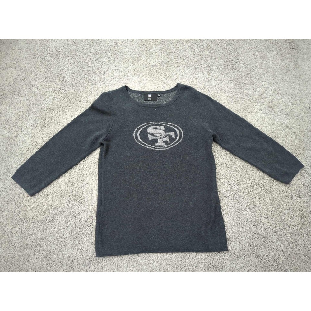 San Francisco 49ers Shirt Womens Large Long Sleeve NFL Pro Line Knit Black